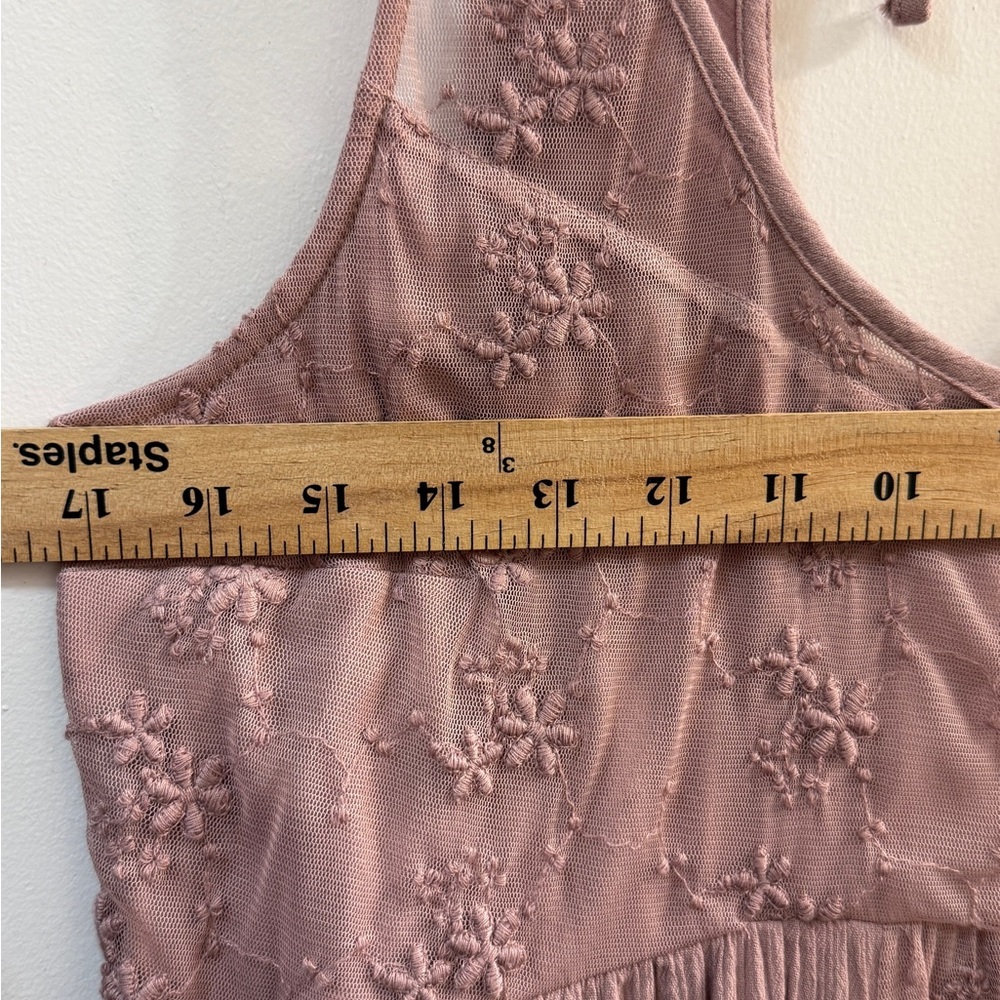 Abercrombie & Fitch Boho Embroidered Lace Mini Dress M - Picture 9 of 14